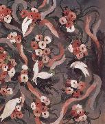 Pigeon and flowers Marie Laurencin